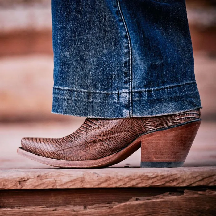 Dixon Bootie Brown Lizard Print Women Ariat Western Boots Dixon Bootie Brown Lizard Print Women Ariat Western Boots