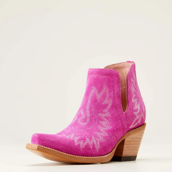 Dixon Bootie Haute Pink Suede Women Ariat Western Boots