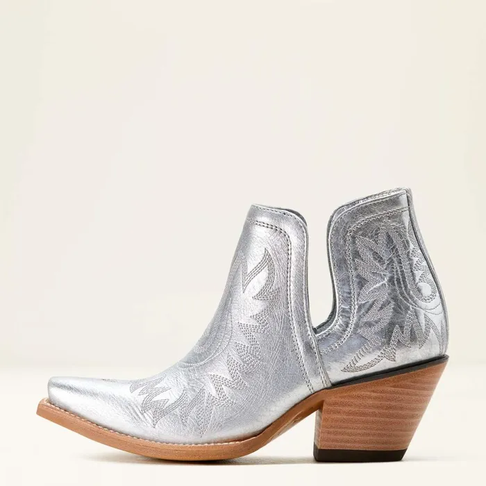 Dixon Bootie Silver Shine Women Ariat Western Boots Dixon Bootie Silver Shine Women Ariat Western Boots