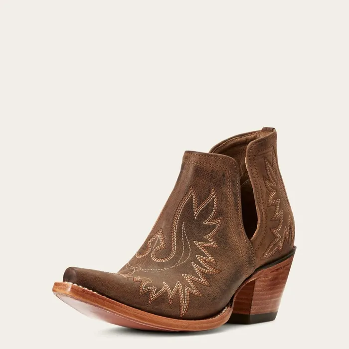 Dixon Bootie Weathered Brown Women Ariat Western Boots