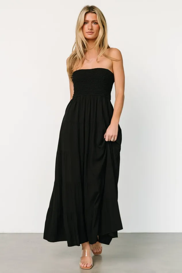 Domenica Strapless Maxi Dress Black Women Baltic Born Cover Ups