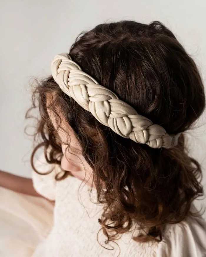 Donsje Amsterdam Accessories Baby Senzay Headband Cream Sheep Leather