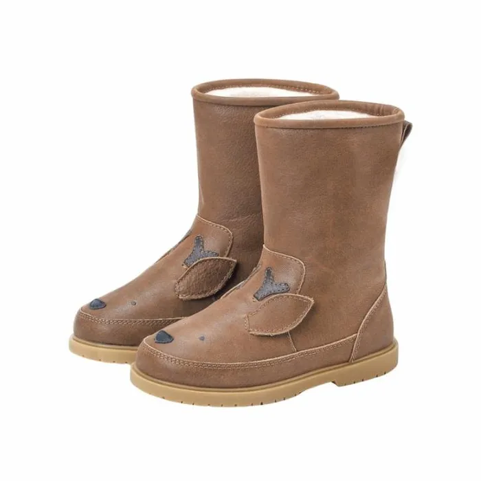 Donsje Amsterdam Animal Styles Boys Wadudu Special Boots Chestnut Leather