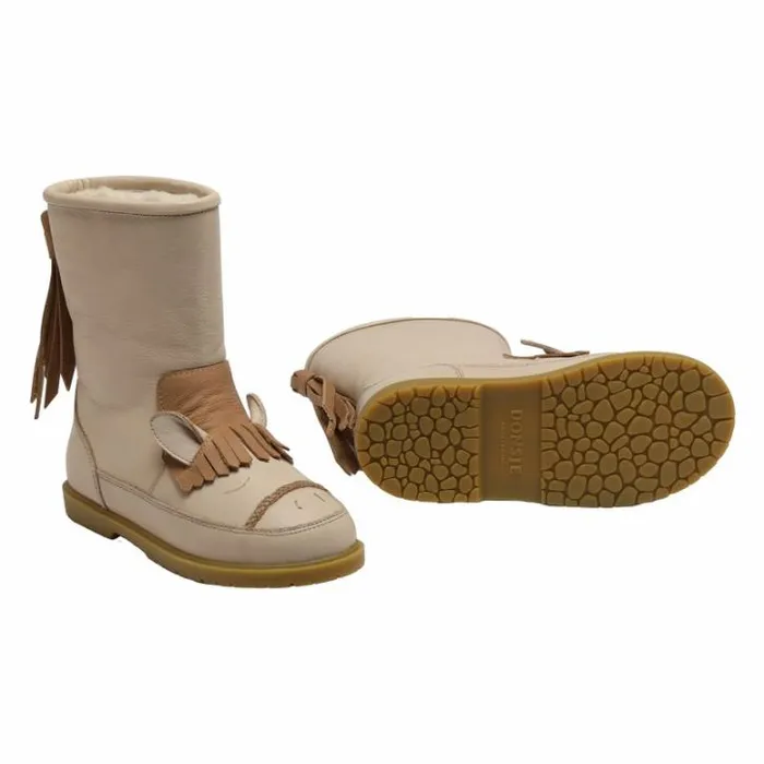 Donsje Amsterdam Animal Styles Boys Wadudu Special Boots Ivory Leather
