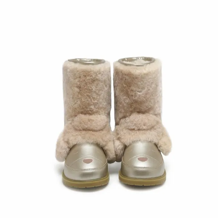 Donsje Amsterdam Animal Styles Girls Wadudu Exclusive Boots Light Beige Sheep Wool