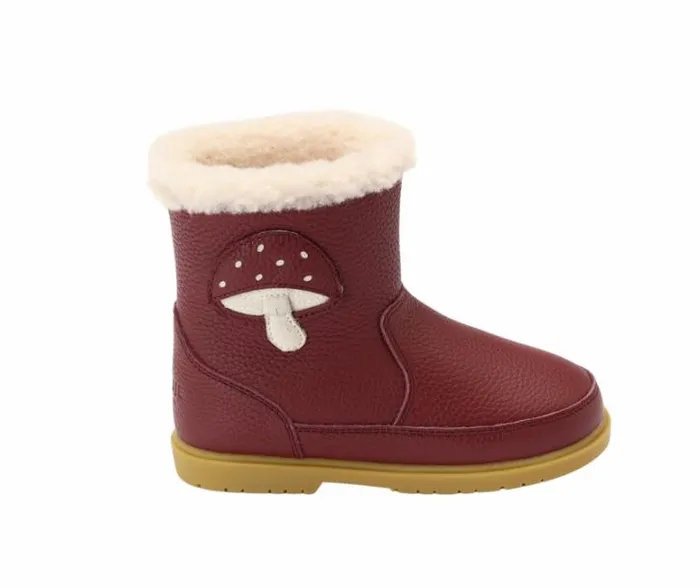 Donsje Amsterdam Ankle Boots Girls Dusk Burgundy Leather