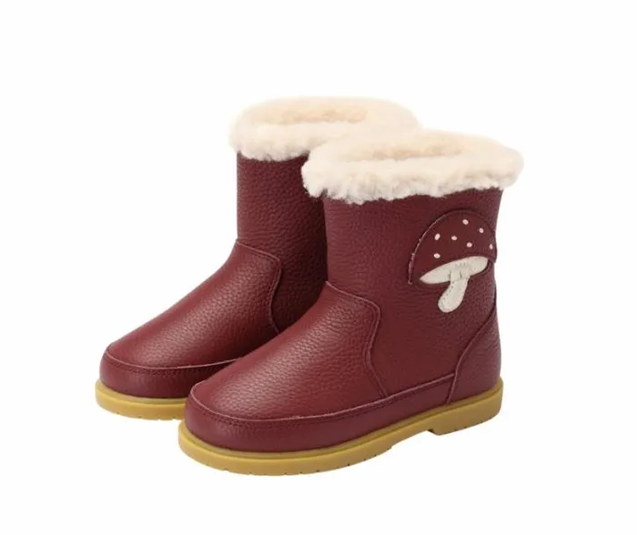 Donsje Amsterdam Ankle Boots Girls Dusk Burgundy Leather
