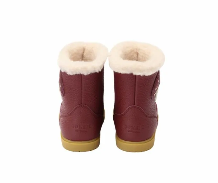 Donsje Amsterdam Ankle Boots Girls Dusk Burgundy Leather