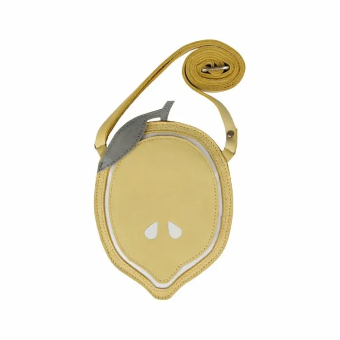 Donsje Amsterdam Backpacks and Purses Girls Nanoe Fruit Purse Yellow Nubuck