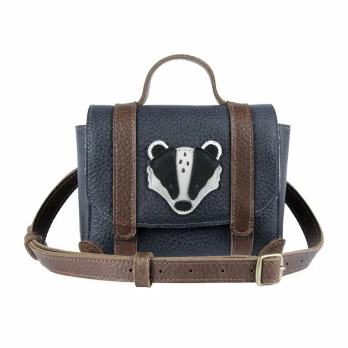 Donsje Amsterdam Backpacks and Purses Girls Trychel Bum Bag Petrol Grain Leather