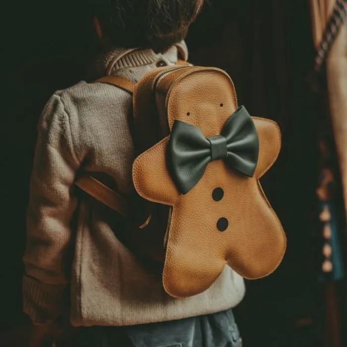 Donsje Amsterdam Backpacks Boys Snoo Schoolbag Toast Grain Leather