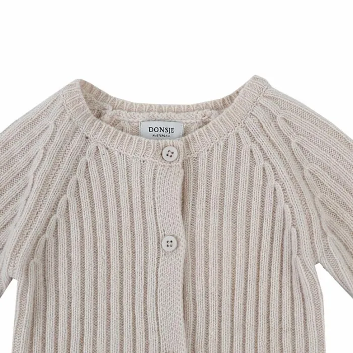 Donsje Amsterdam Bodysuits and Playsuits Baby Kees Merino Wool Romper Nougat Melange