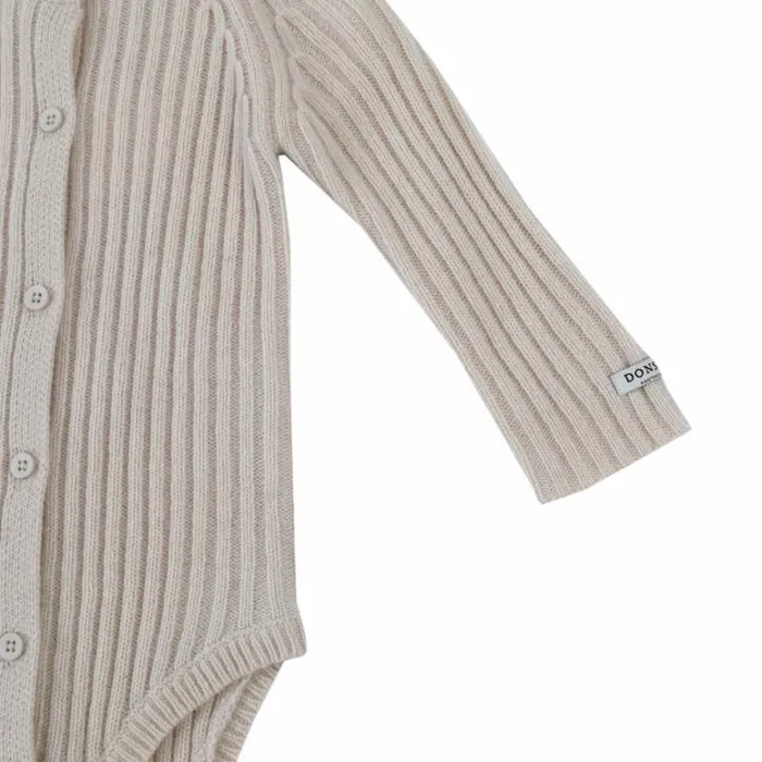 Donsje Amsterdam Bodysuits and Playsuits Baby Kees Merino Wool Romper Nougat Melange
