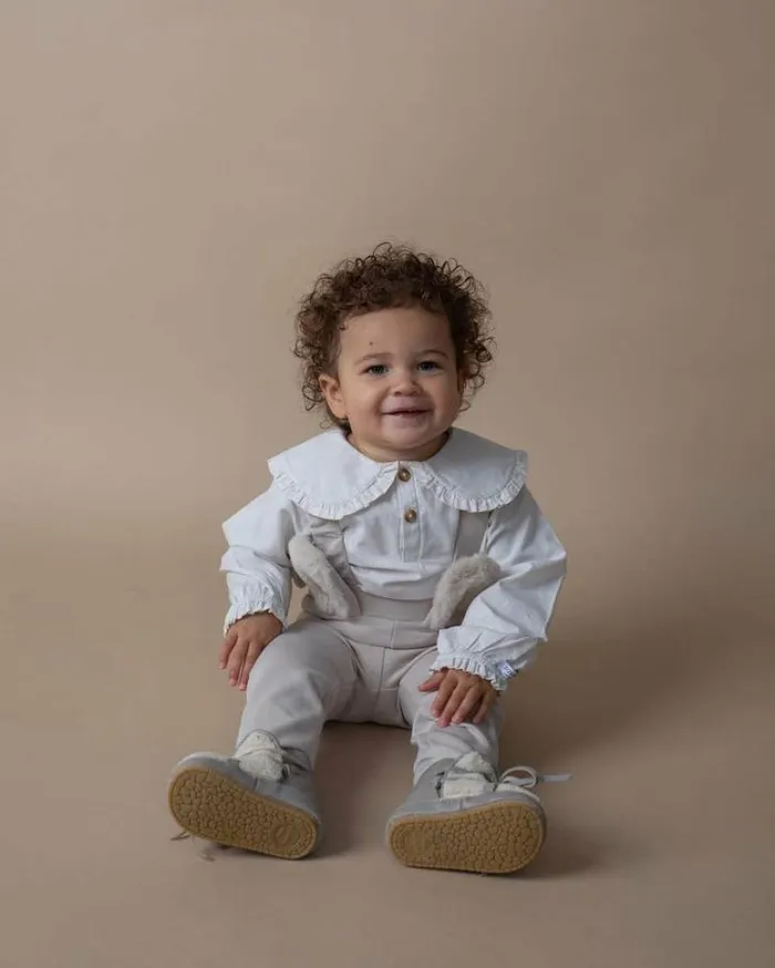 Donsje Amsterdam Bodysuits and Playsuits Baby Lida Romper White Sand