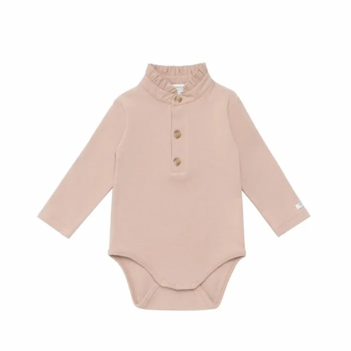 Donsje Amsterdam Bodysuits and Playsuits Baby Qouches Bodysuit Hazelnut Blush