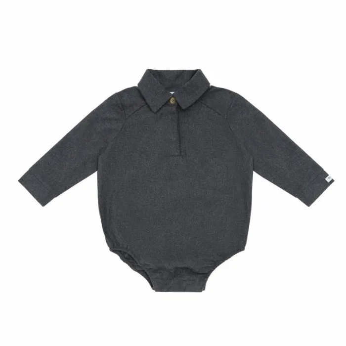 Donsje Amsterdam Bodysuits and Playsuits Baby Romm Bodysuit Cloudy Grey