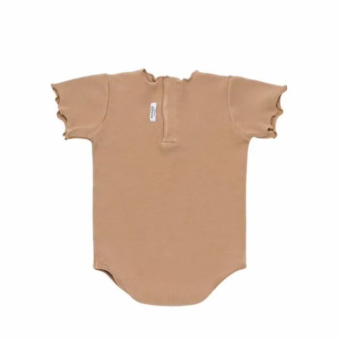 Donsje Amsterdam Bodysuits and Playsuits Baby Vajn Bodysuit Hazelnut Blush