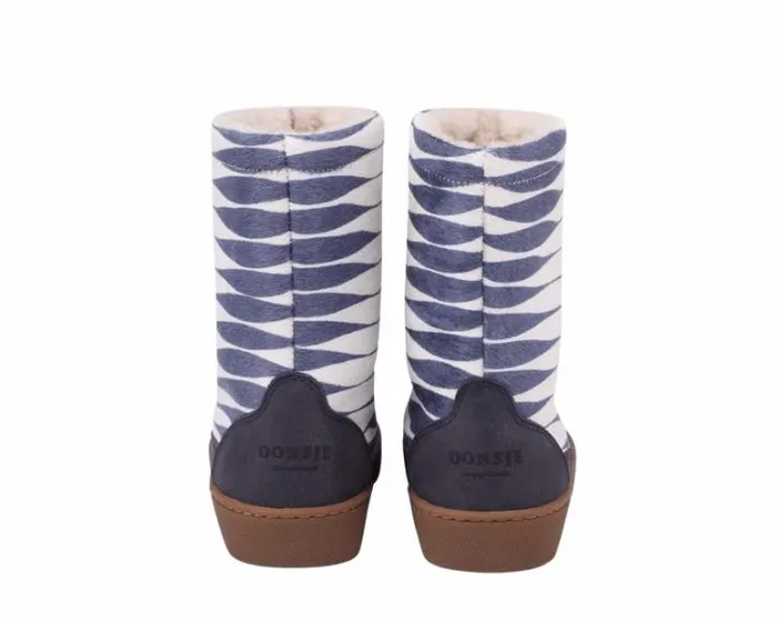 Donsje Amsterdam Boots Boys Ofili Blue Striped Cow Hair