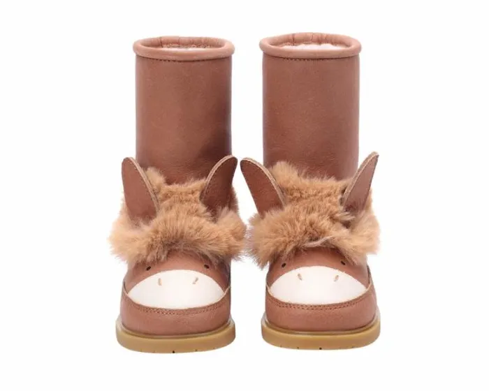 Donsje Amsterdam Boots Girls Wadudu Exclusive Hazelnut Leather