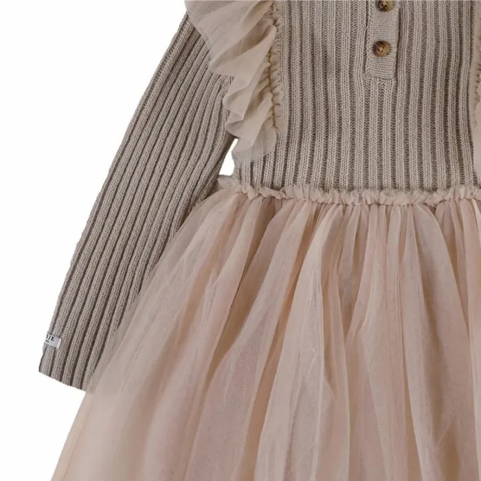 Donsje Amsterdam Dresses and Skirts Baby Bilie Dress Lavender Brown
