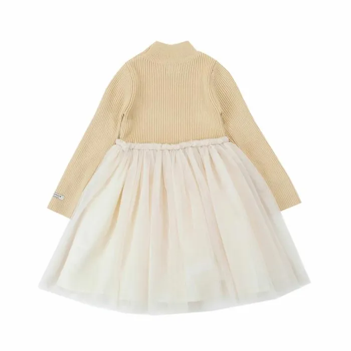 Donsje Amsterdam Dresses and Skirts Baby Lotus Dress Biscuit