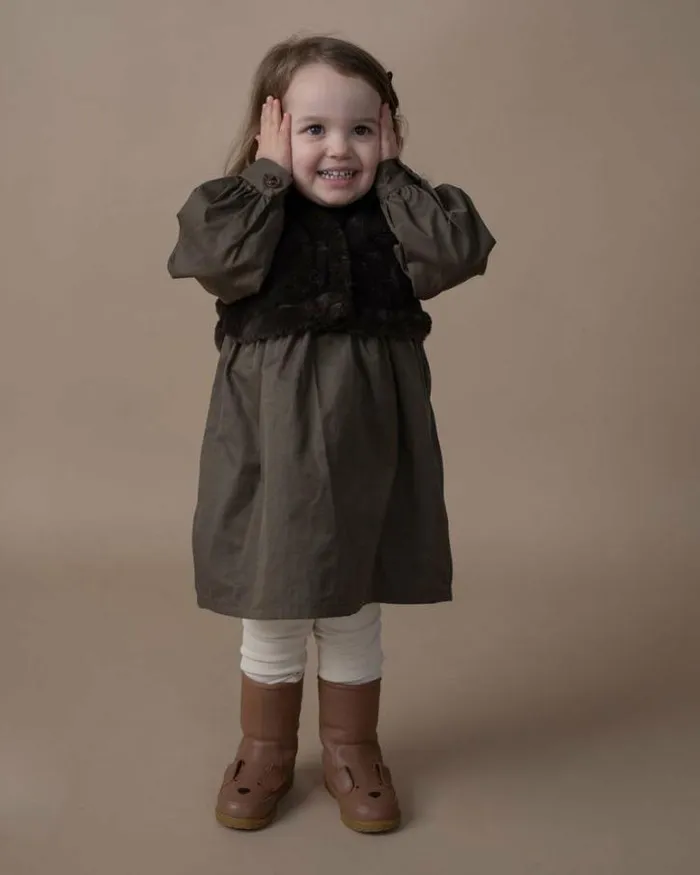 Donsje Amsterdam Dresses and Skirts Girls Benties Dress Forest Brown