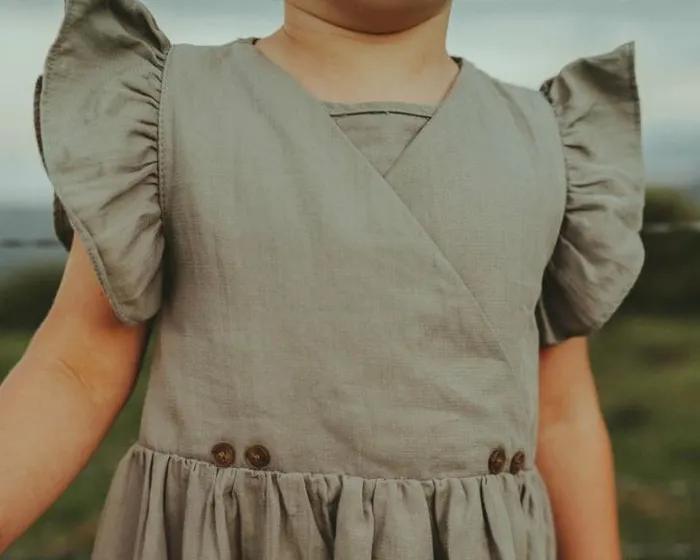 Donsje Amsterdam Dresses and Skirts Girls Calis Dress Green Dew