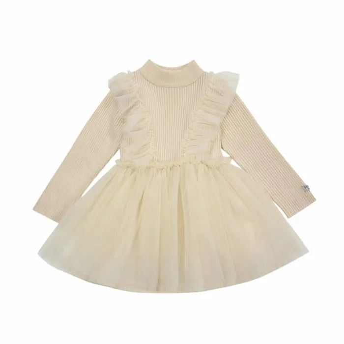 Donsje Amsterdam Dresses and Skirts Girls Flovos Dress Warm White