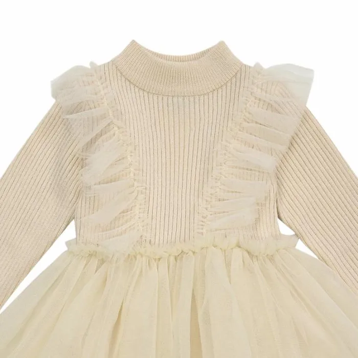 Donsje Amsterdam Dresses and Skirts Girls Flovos Dress Warm White