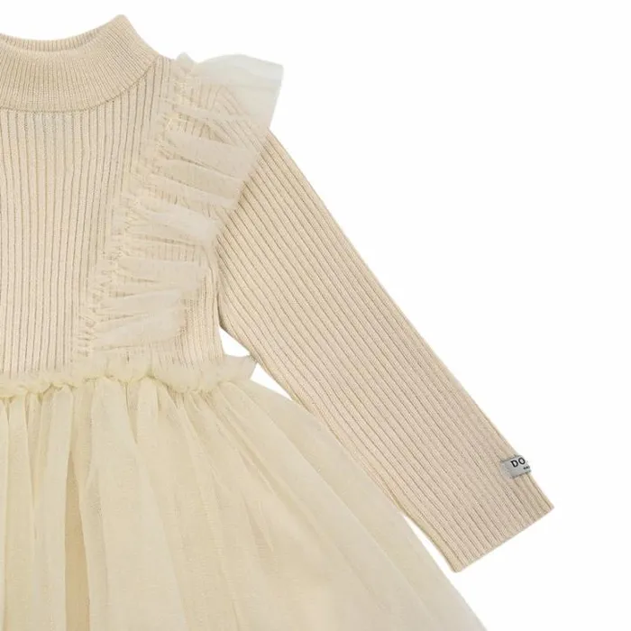 Donsje Amsterdam Dresses and Skirts Girls Flovos Dress Warm White