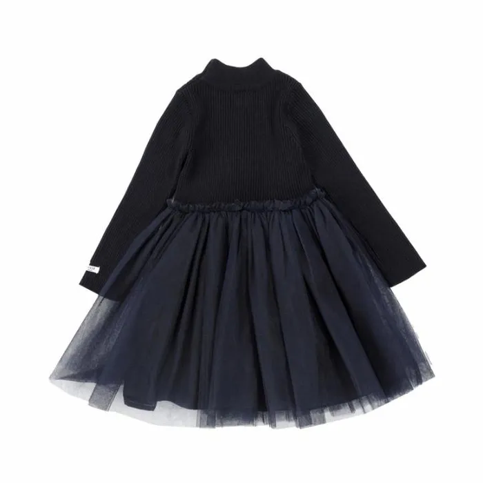 Donsje Amsterdam Dresses and Skirts Girls Lotus Dress Night Blue