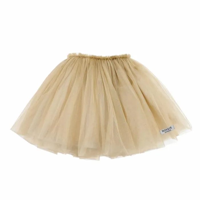 Donsje Amsterdam Dresses and Skirts Girls Pien Skirt Vintage Khaki Metallic