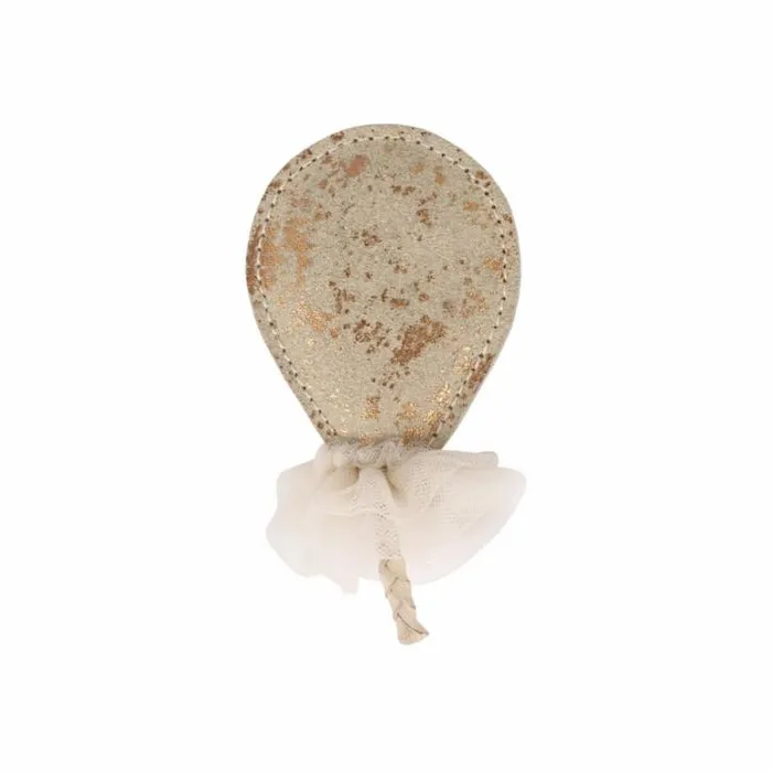 Donsje Amsterdam Hair Accessories Girls Alja Clip Cream Metallic Suede