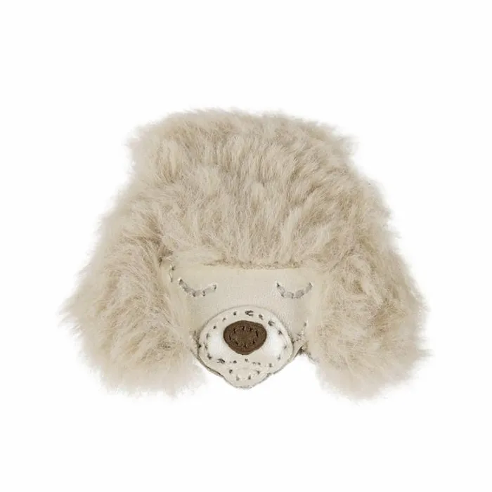 Donsje Amsterdam Hair Accessories Girls Josy Exclusive Hairclip Off White Metallic Leather
