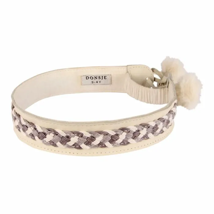 Donsje Amsterdam Hair Accessories Girls Nini Headband Off White Leather