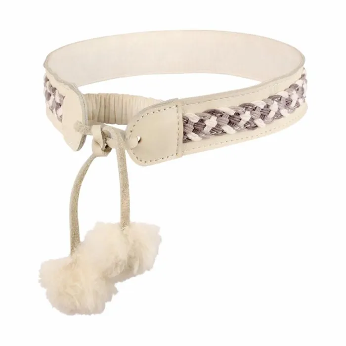 Donsje Amsterdam Hair Accessories Girls Nini Headband Off White Leather