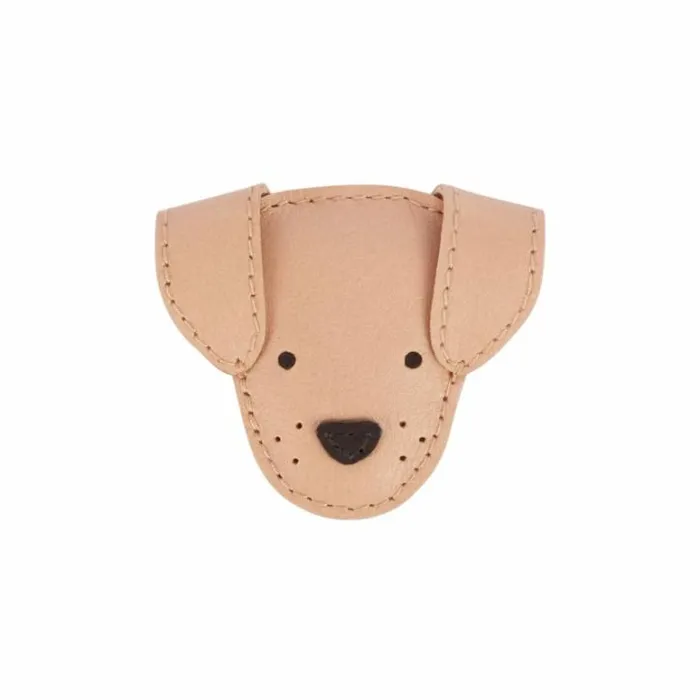 Donsje Amsterdam Hair Accessories Girls Qosy Classic Hairclip Light Rust Leather