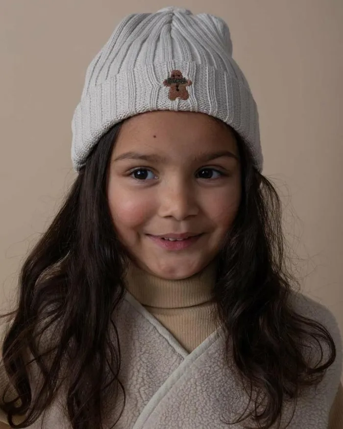 Donsje Amsterdam Hats and Mittens Boys Gissa Hat Blush White