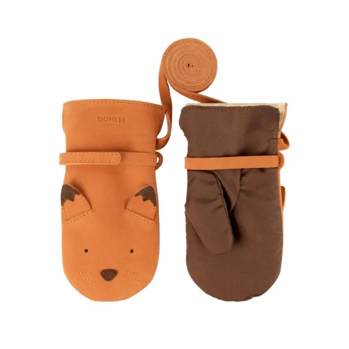 Donsje Amsterdam Hats and Mittens Boys Kapi Classic Mittens Maple Nubuck