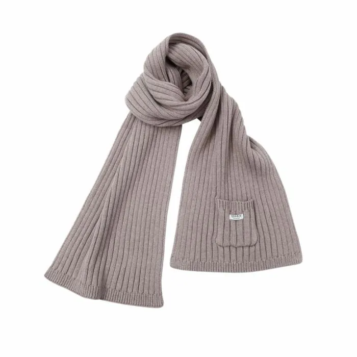Donsje Amsterdam Hats and Mittens Girls Chen Scarf Grey Beige Melange