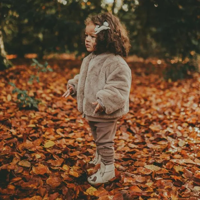 Donsje Amsterdam Jackets and Gilets Baby Manita Cardigan Taupe Teddy