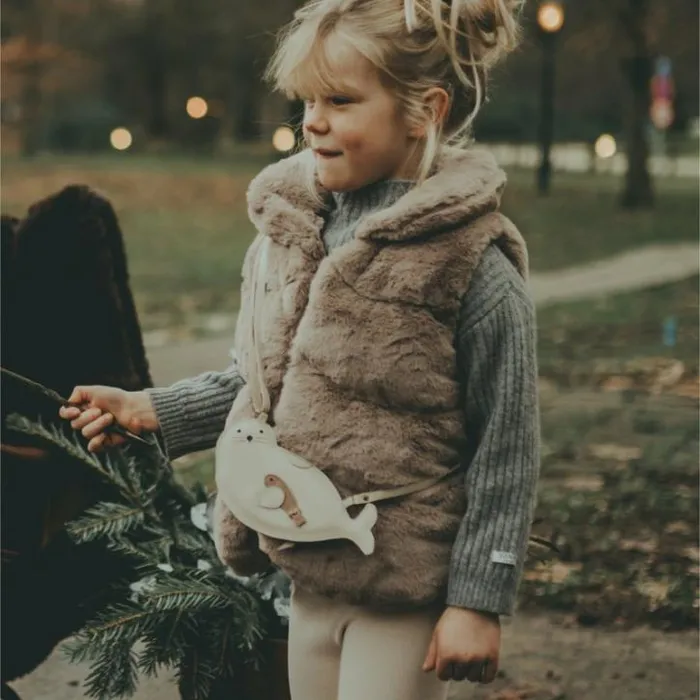 Donsje Amsterdam Jackets and Gilets Girls Jane Bodywarmer Cloudy Teddy