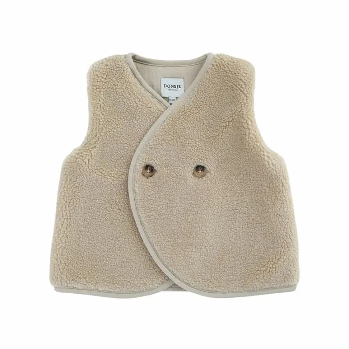 Donsje Amsterdam Jackets and Gilets Girls Monty Gilet Beige
