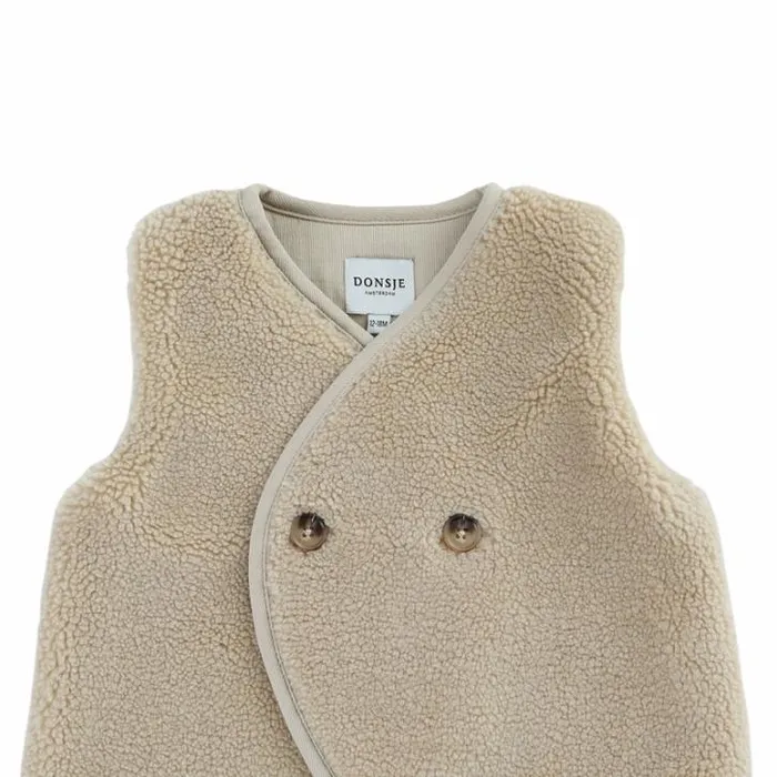 Donsje Amsterdam Jackets and Gilets Girls Monty Gilet Beige