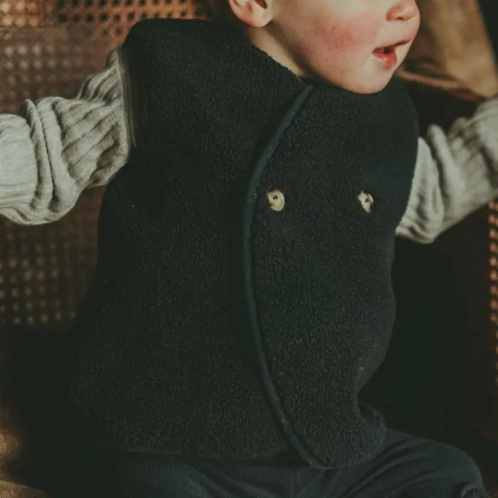 Donsje Amsterdam Jackets and Gilets Girls Monty Gilet Dark Marine