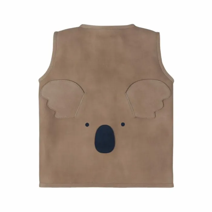 Donsje Amsterdam Jackets and Gilets Girls Noa Gilet Truffle Nubuck