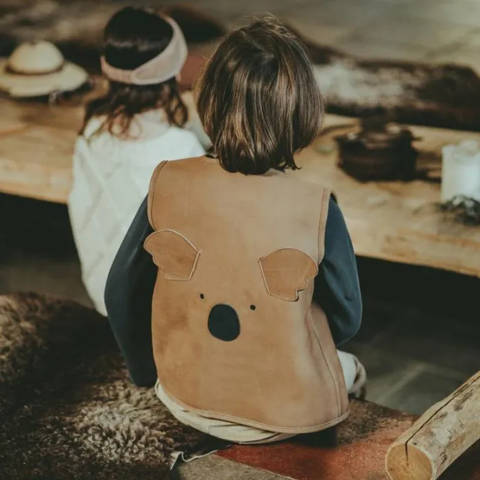 Donsje Amsterdam Jackets and Gilets Girls Noa Gilet Truffle Nubuck
