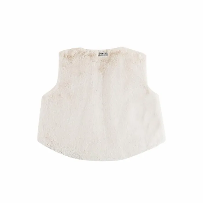 Donsje Amsterdam Jackets and Gilets Girls Pimmy Gilet Off White Teddy