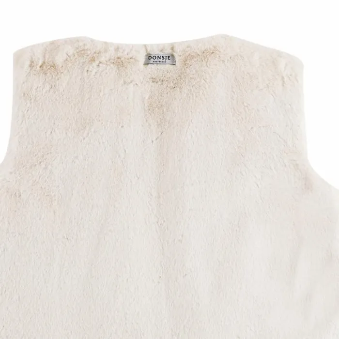 Donsje Amsterdam Jackets and Gilets Girls Pimmy Gilet Off White Teddy