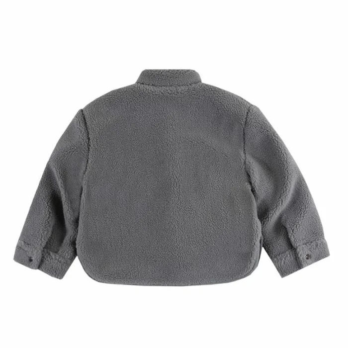 Donsje Amsterdam Jackets and Gilets Girls Thom Overshirt Lava Grey